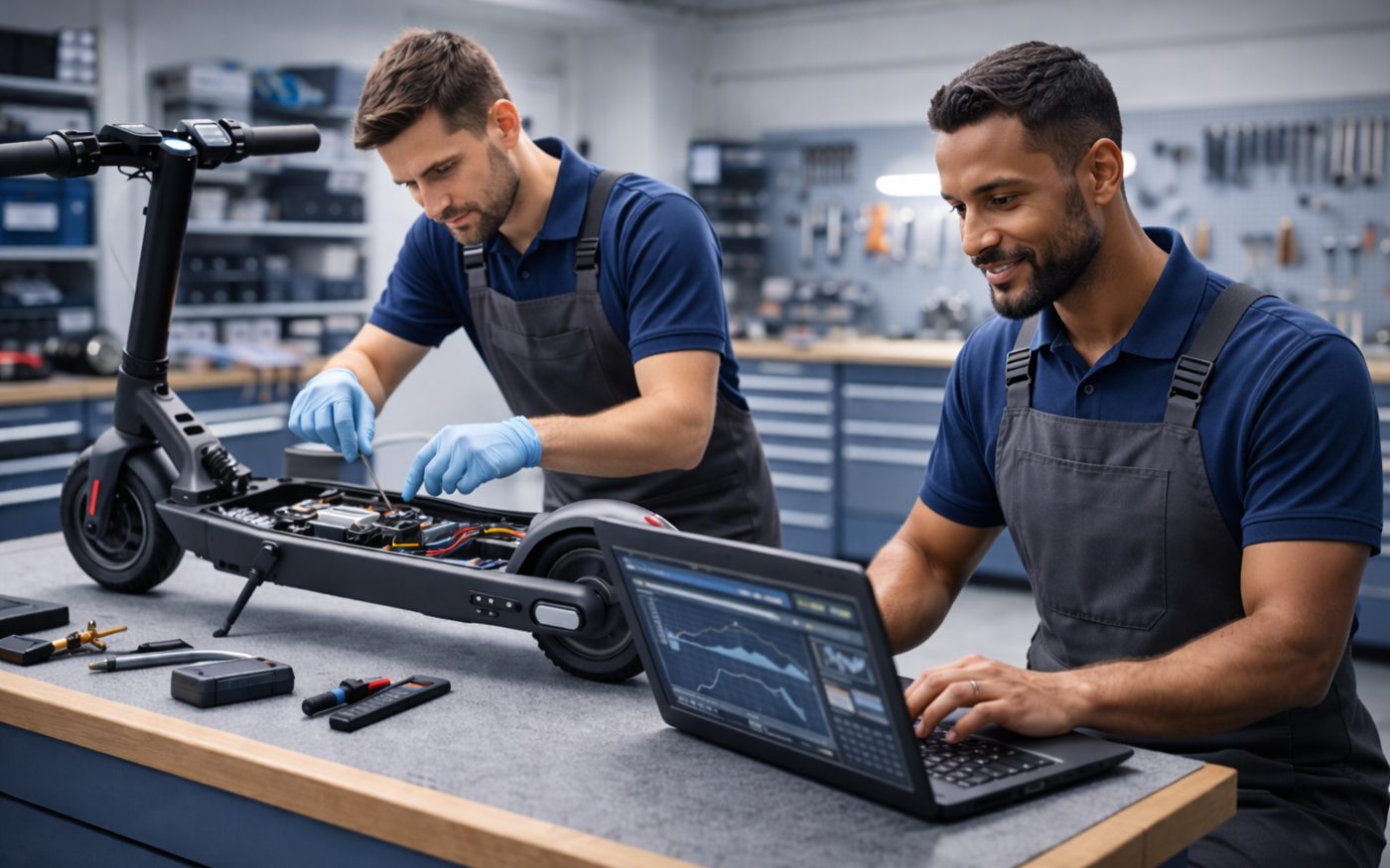 FBB-Service Management – Technikerteam in der Werkstatt, Servicepartner für Unternehmen